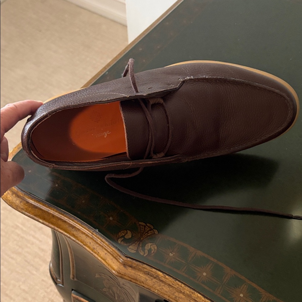 Elegant Brown Leather Chukka Boots